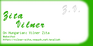 zita vilner business card